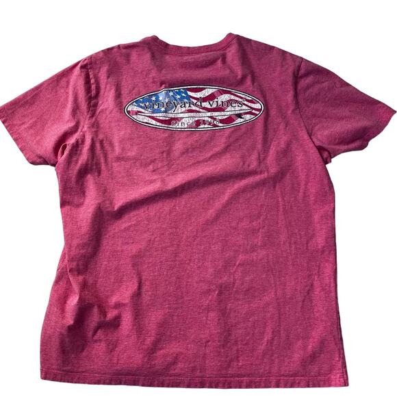 Vineyard Vines Men's LG American Flag Surf Board Graphic T-shirt - Picture 1 of 5